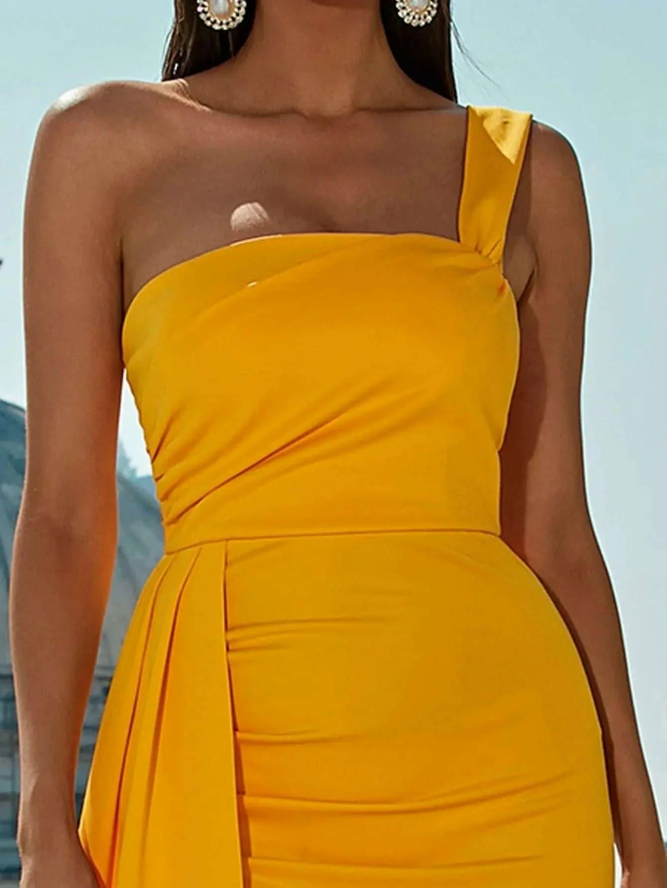 Draping Maxi Prom Dress XJ1050