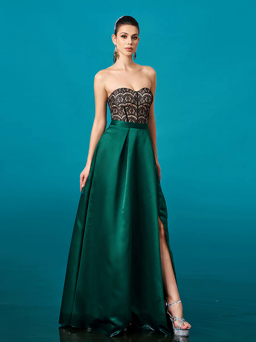 Lace Strapless Ball Gown Formal Dress DH80365