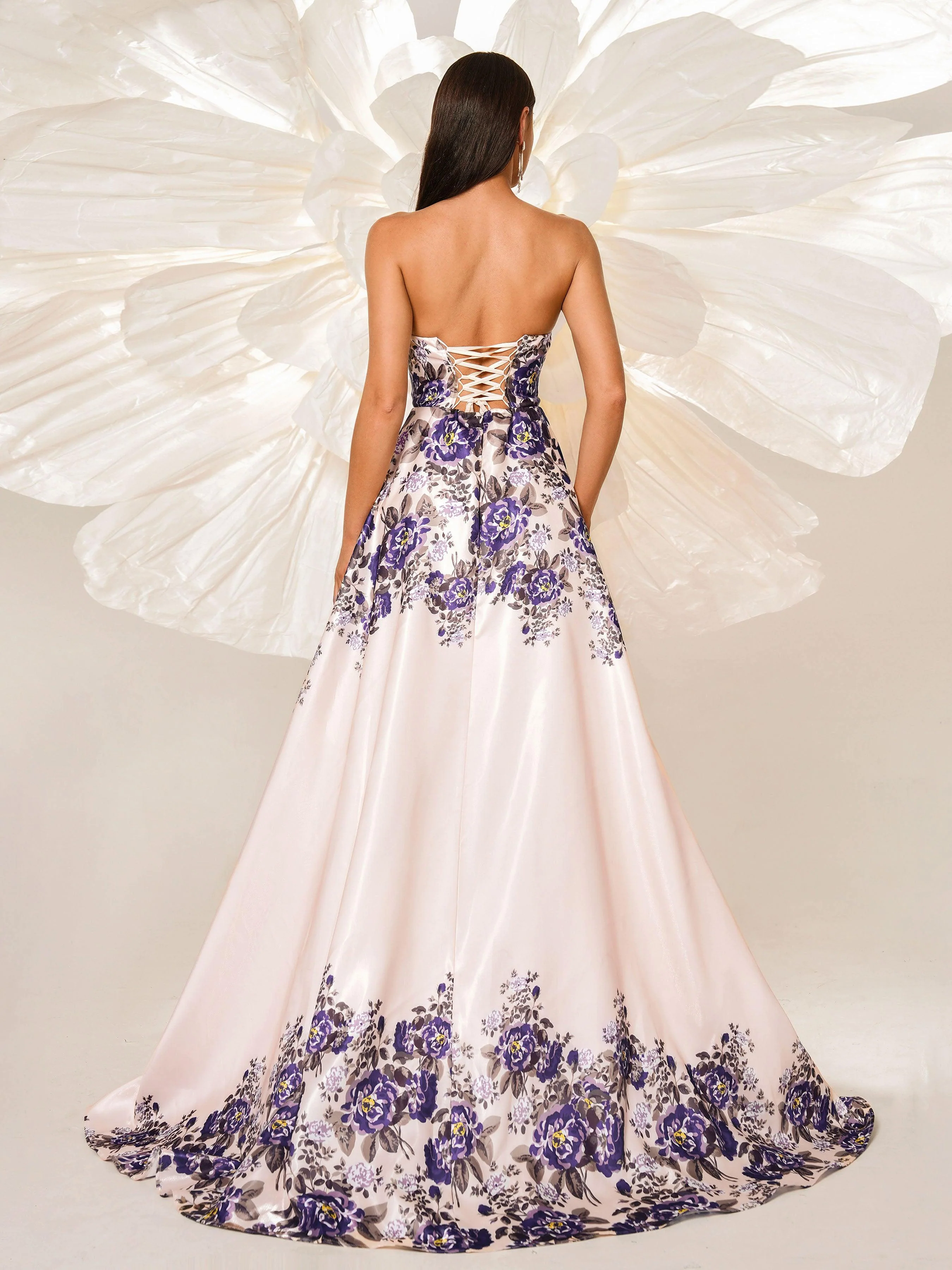 A-line Floral Sweetheart Neck Prom Dress RJ11910