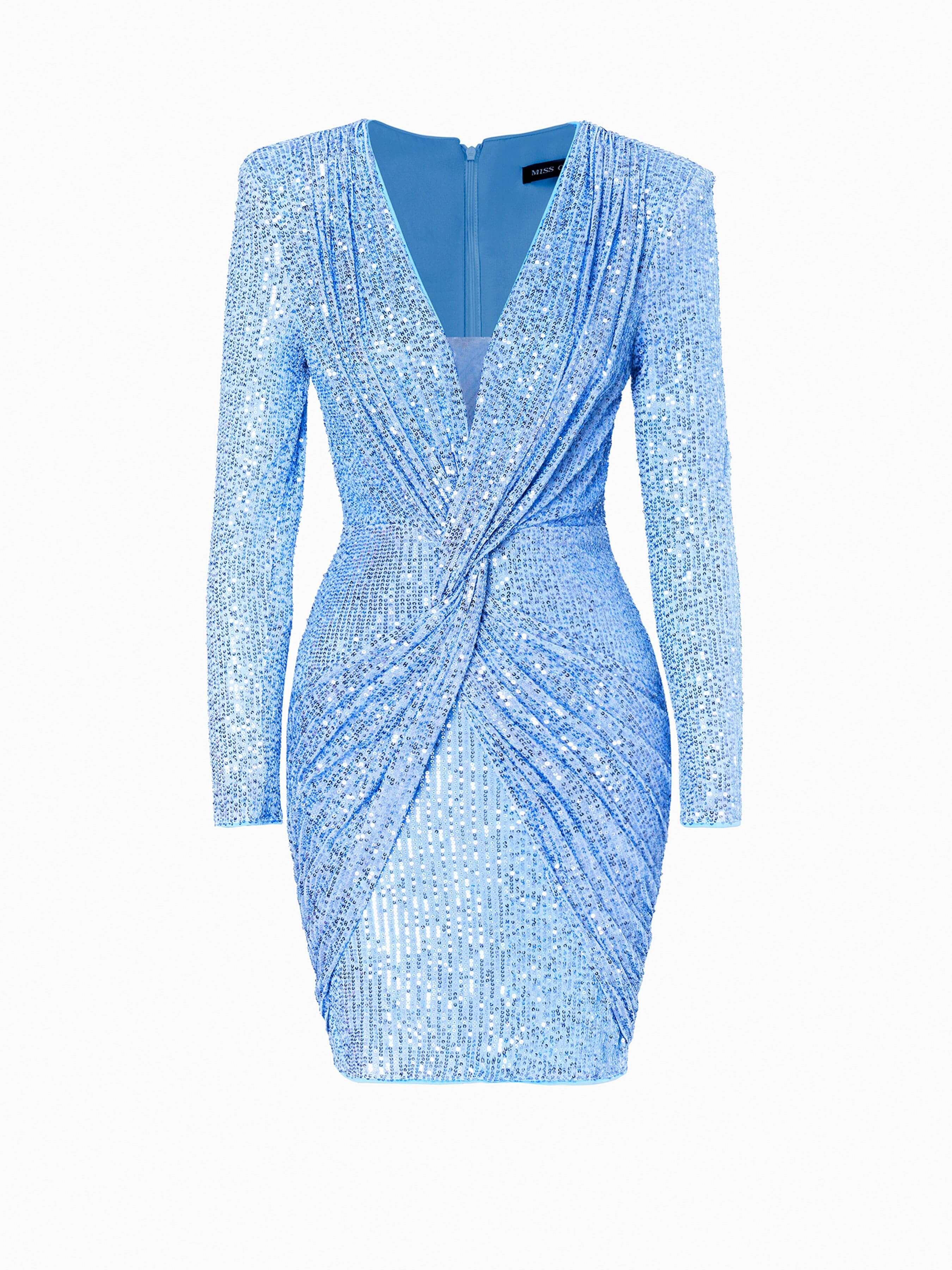 V Neck Sequin Mini Cocktail Party Dress JMT1038