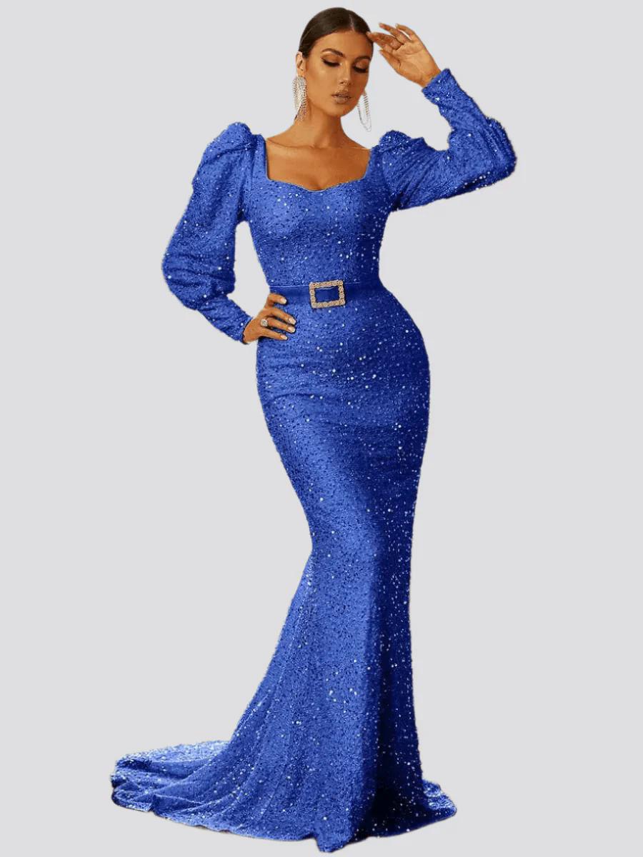 Sweetheart Neck Sequin Mermaid Evening Dress XH2144