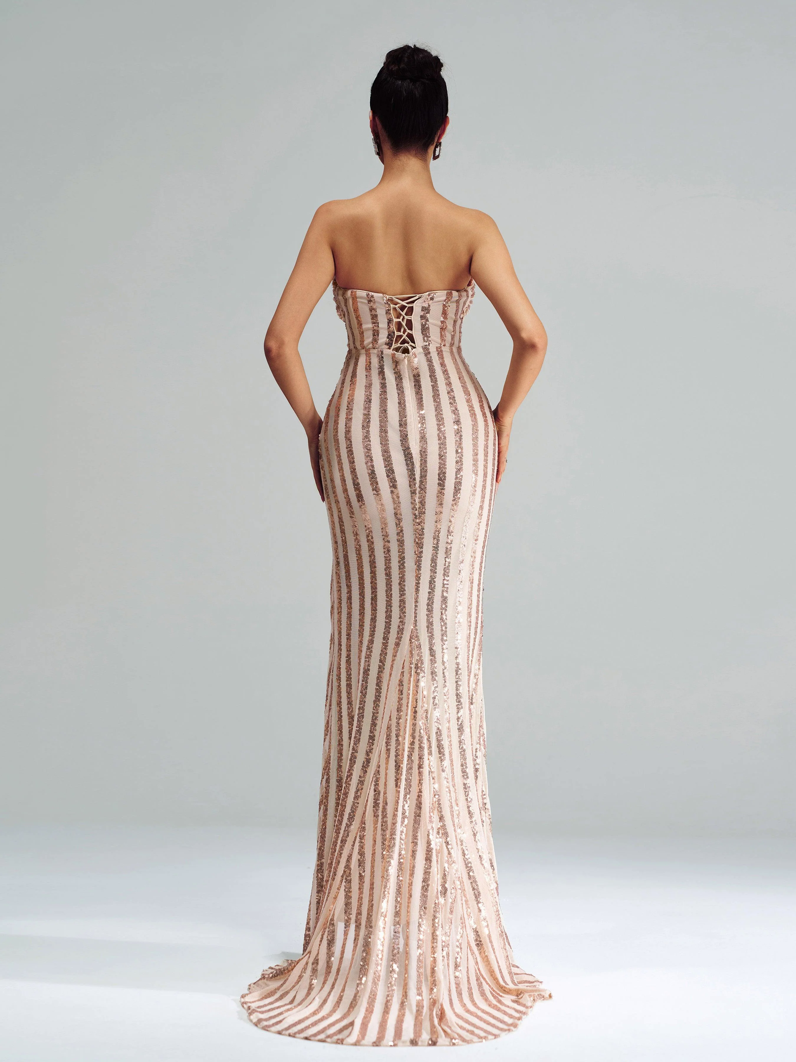 Strapless Sequin Mermaid Evening Dress GM00630